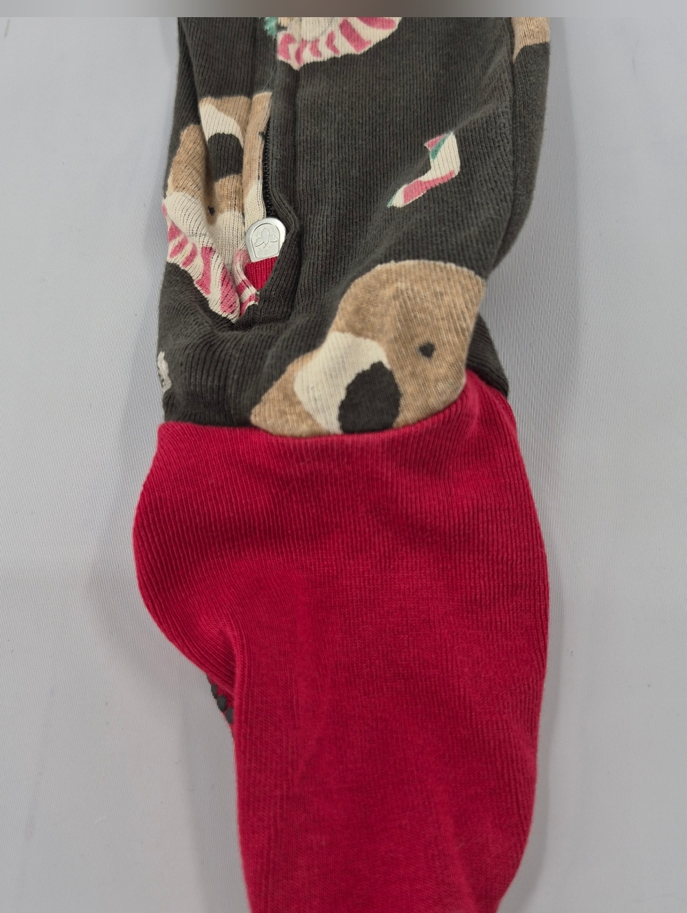 BURTS BEES Christmas Bear Baby Footed Pajama Organic Cotton 24 Months - Picture 2 of 11